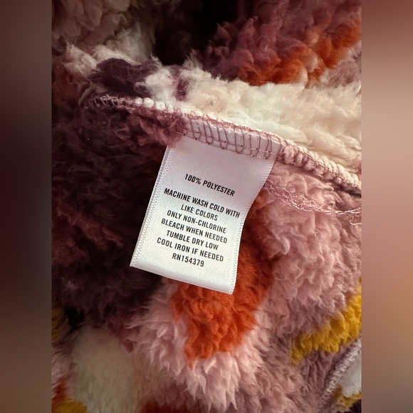 Aeropostale Sherpa Hoodie Women’s Large Aztec Fleece Pullover Hooded Sweatshirt - Picture 7 of 8